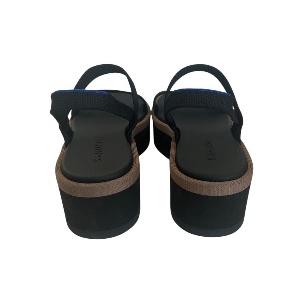 Rothy's The Lightweight Wedge Sandal In Black Size 10.5 - Picture 5 of 12